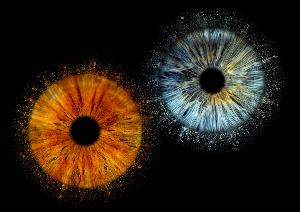 Individuelle Iris-Collage: Sternenstaub · Zwei