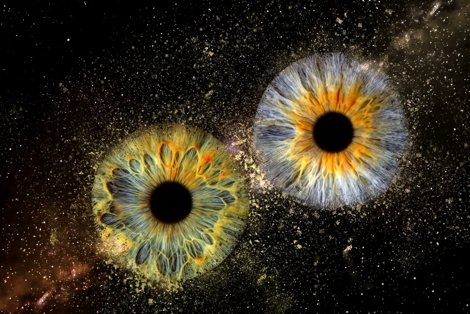 Individuelle Iris-Collage: Galaxy