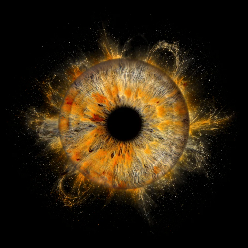 Individuelle Iris-Collage: Sonnensturm
